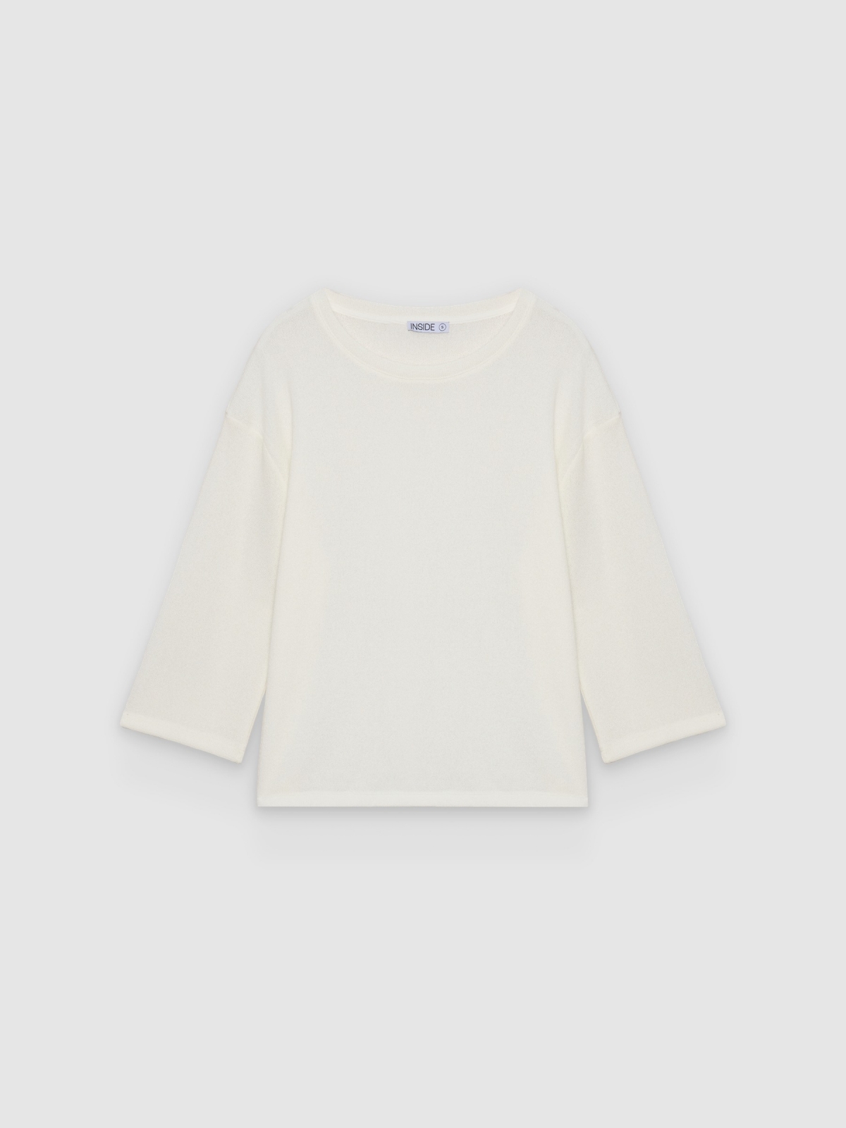 %Pto% Camiseta oversized de viscose off white vista frontal