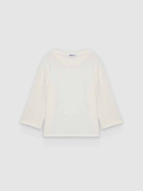  Camiseta oversized de viscose off white vista frontal