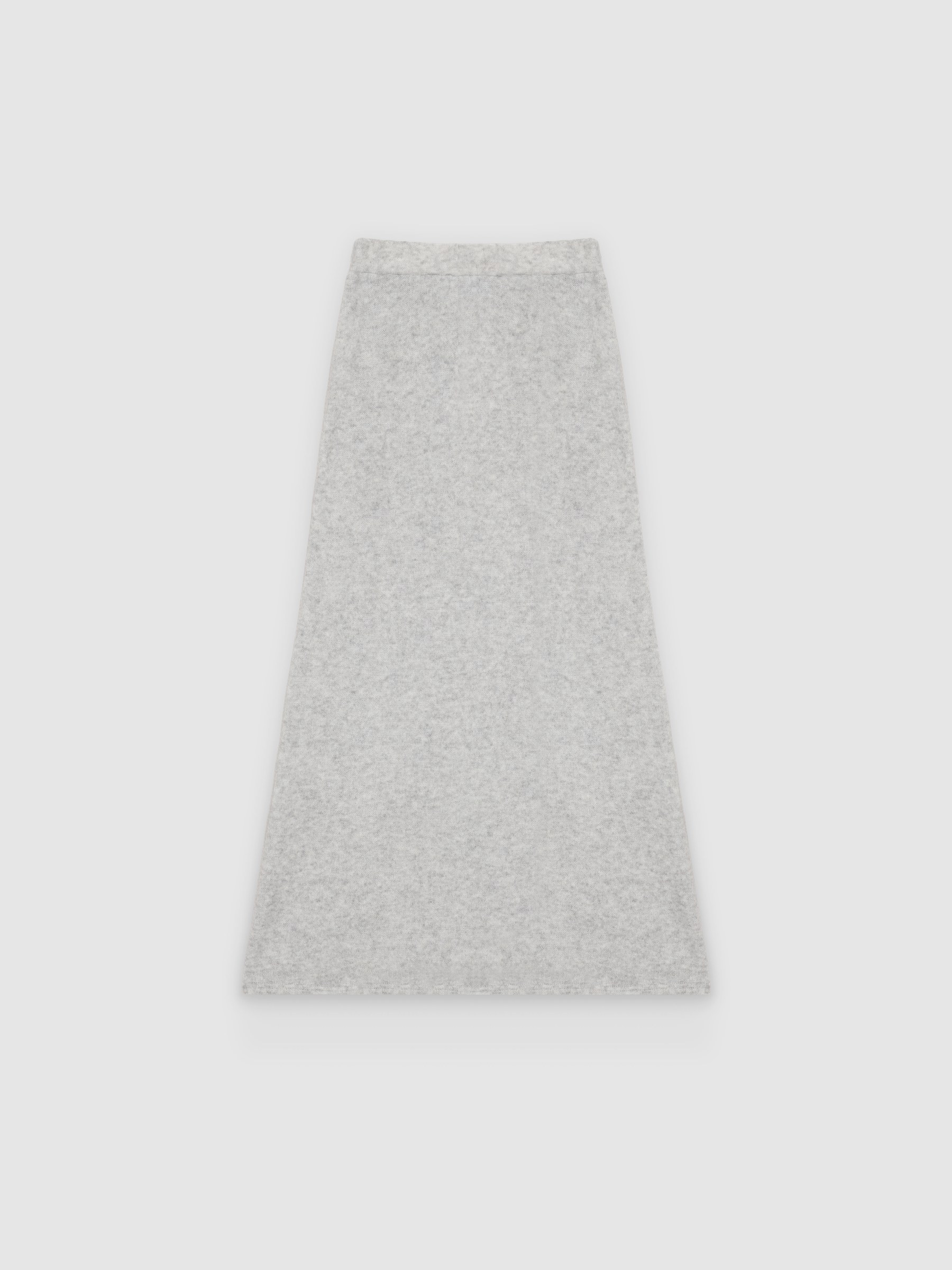 %Pto% Soft knit midi skirt off white front view