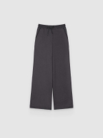 %Pto% Soft wide-leg pants dark grey front view