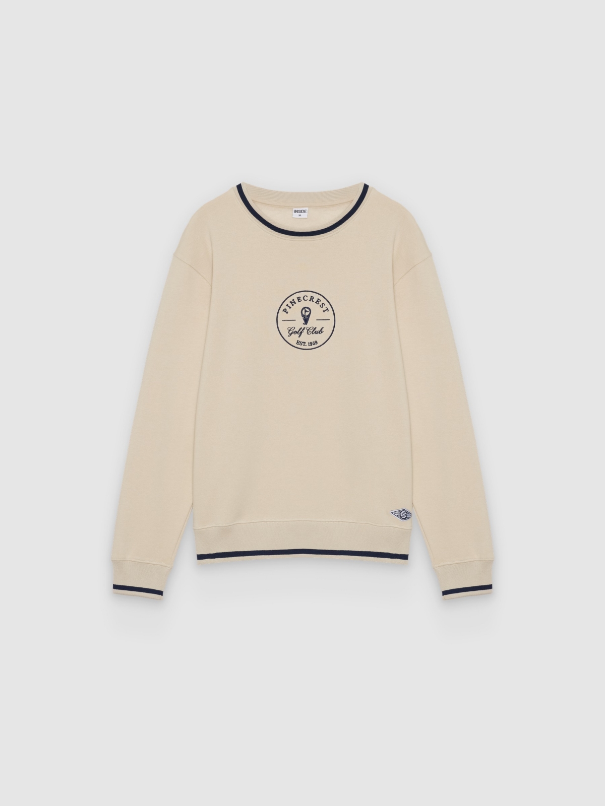 %Pto% Sudadera bordada golf club oversize crudo vista frontal