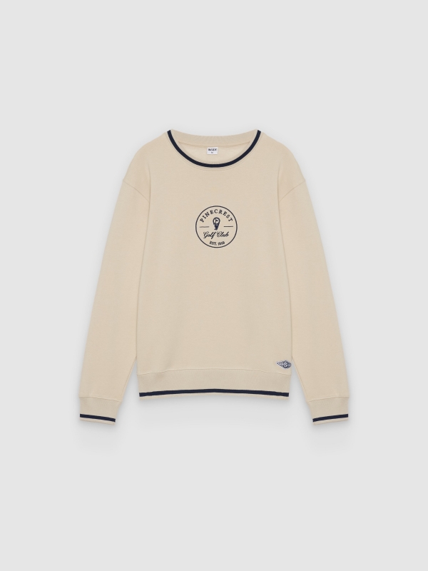  Embroidered oversized golf club sweatshirt raw front view