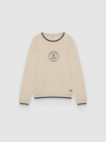 %Pto% Sudadera bordada golf club oversize crudo vista frontal