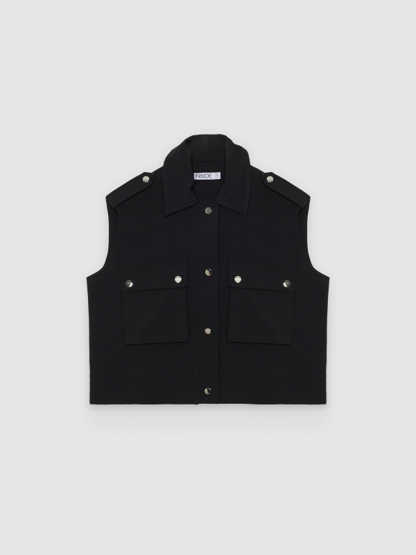  Cargo vest black front view