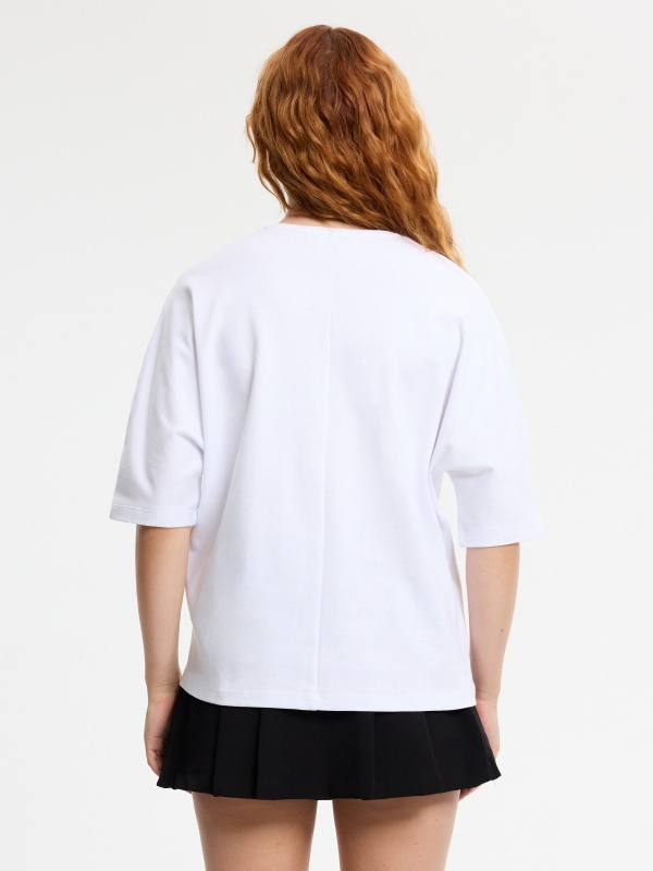 Le Marais oversized T-shirt white middle back view