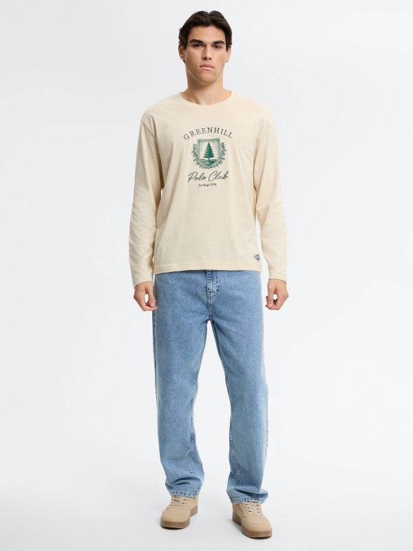 Camiseta estampada Greenhill crudo vista general frontal