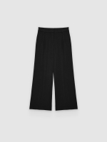 %Pto% Double-pleat palazzo pants black front view