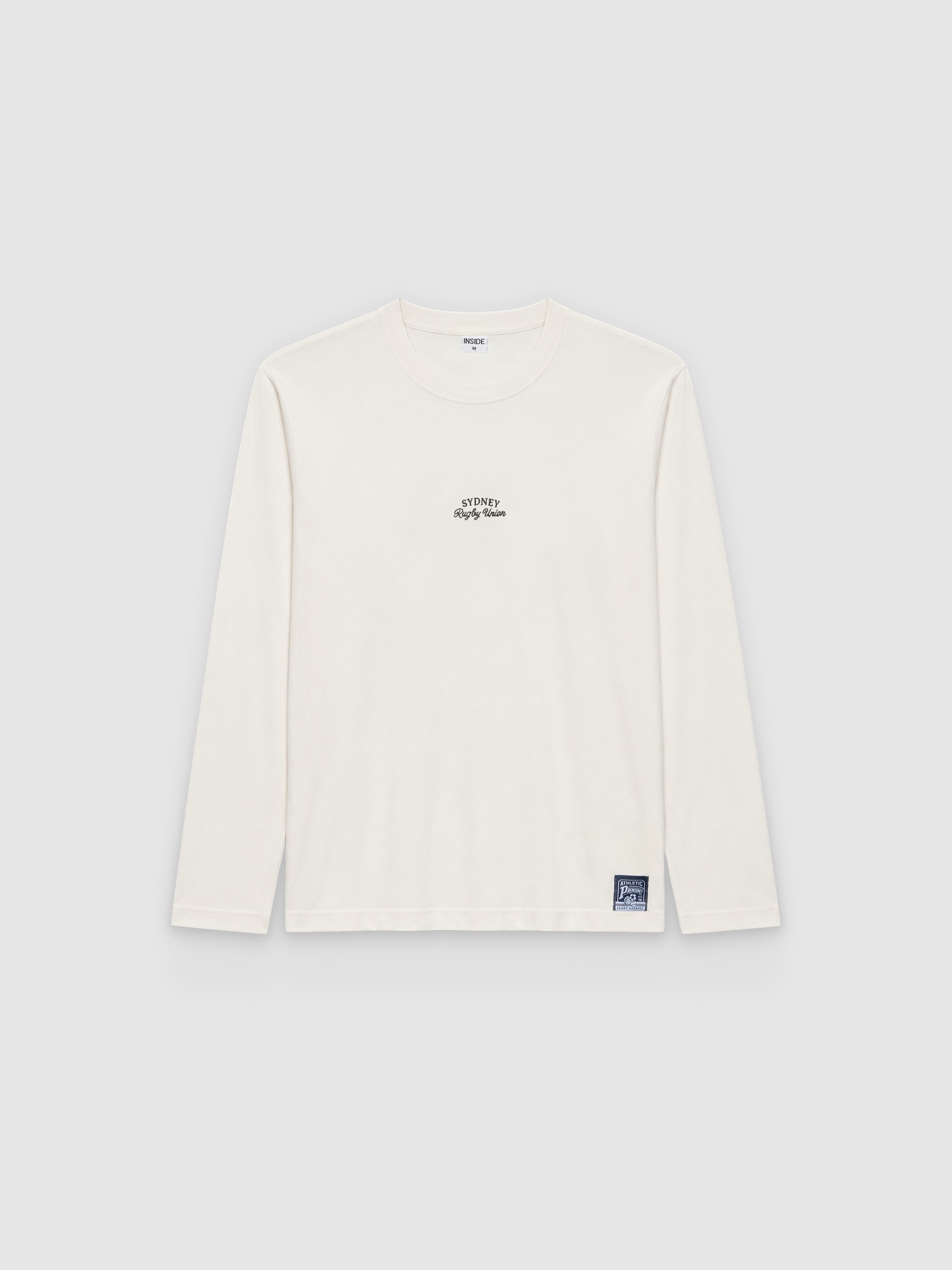 Printed long-sleeve rugby shirt raw middle front view