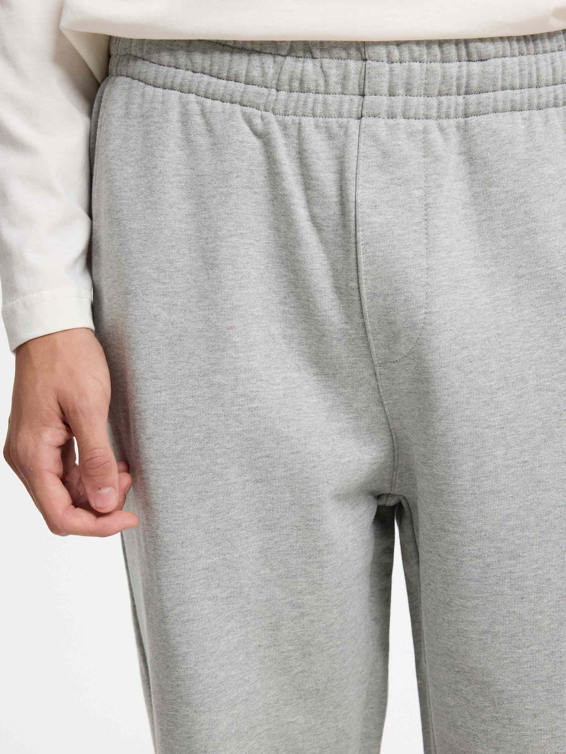 High-rise regular fleece joggers grey vigore front view