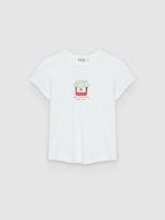 %Pto% Camiseta modal print mermelada blanco vista frontal