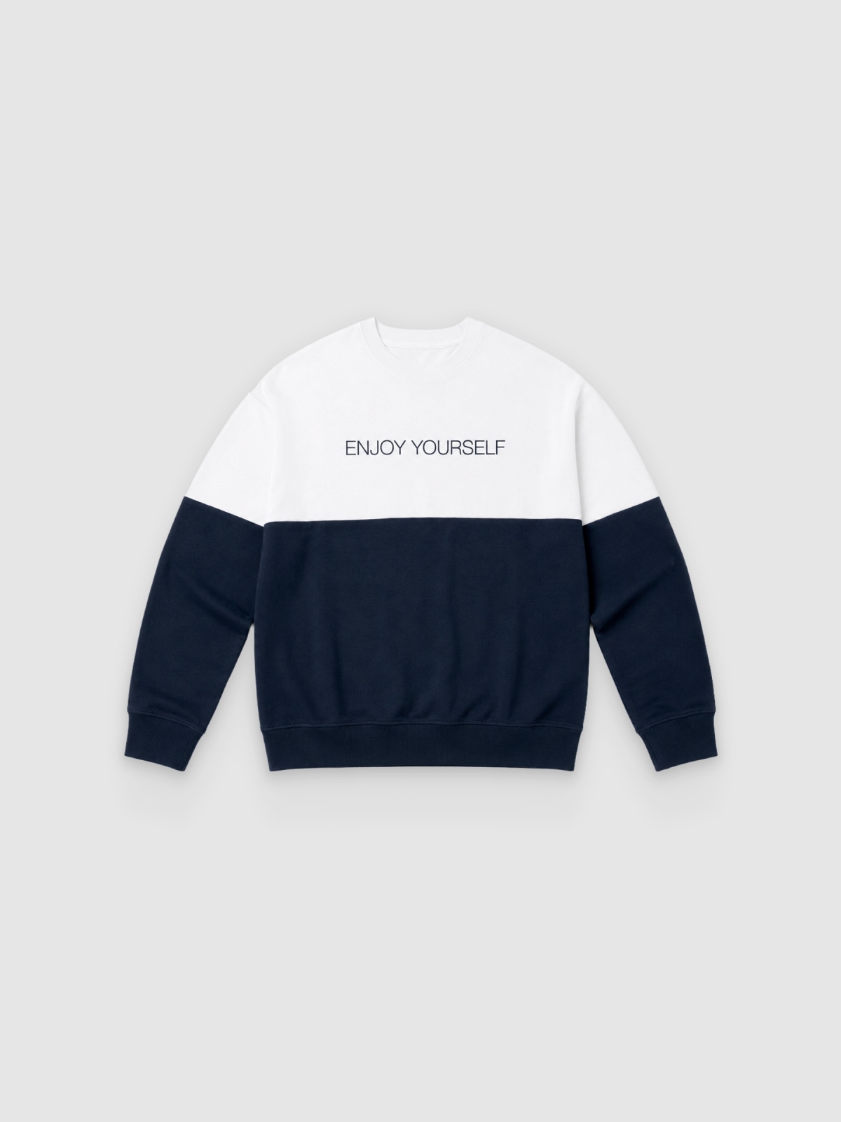%Pto% Sweatshirt Enjoy Yourself azul marinho vista frontal