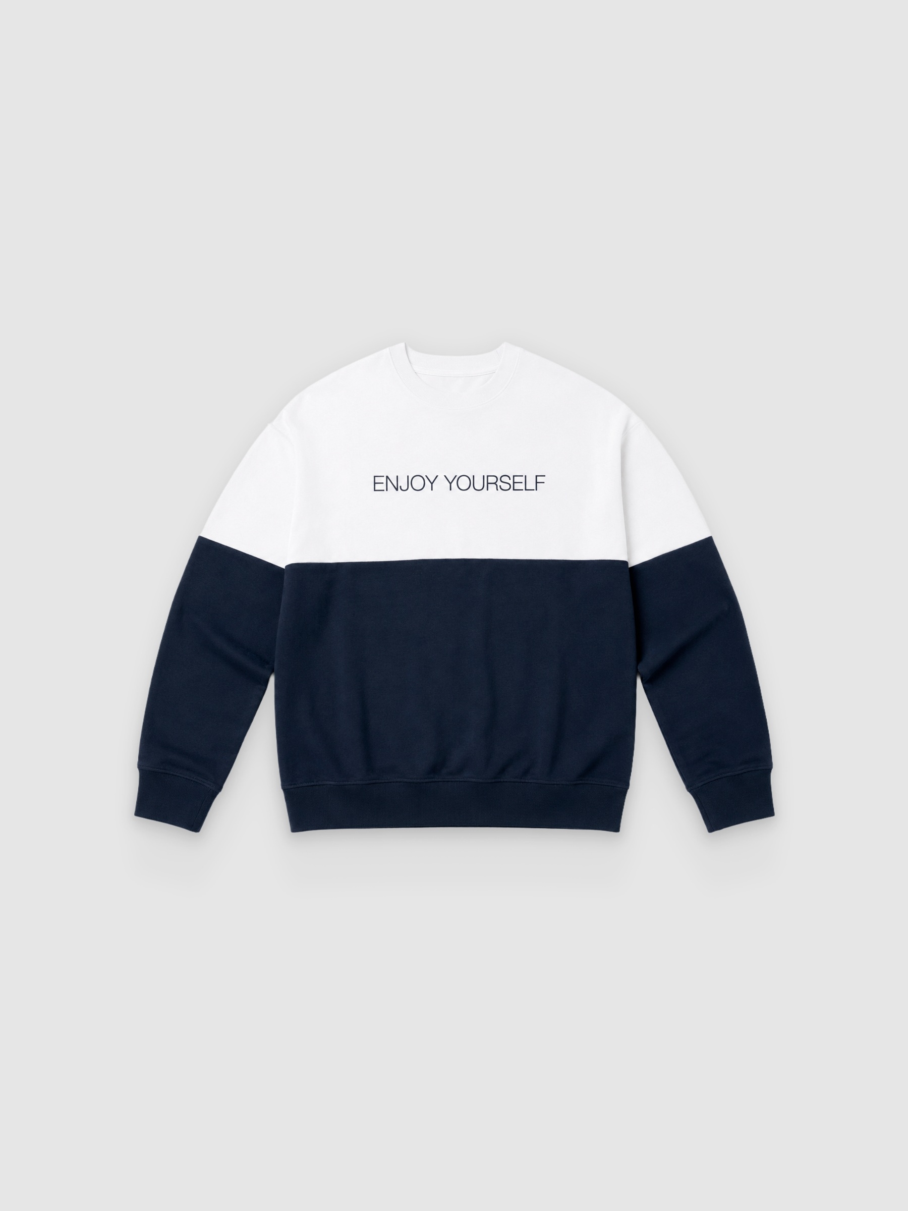 Sudadera Enjoy Yourself azul marino vista media frontal