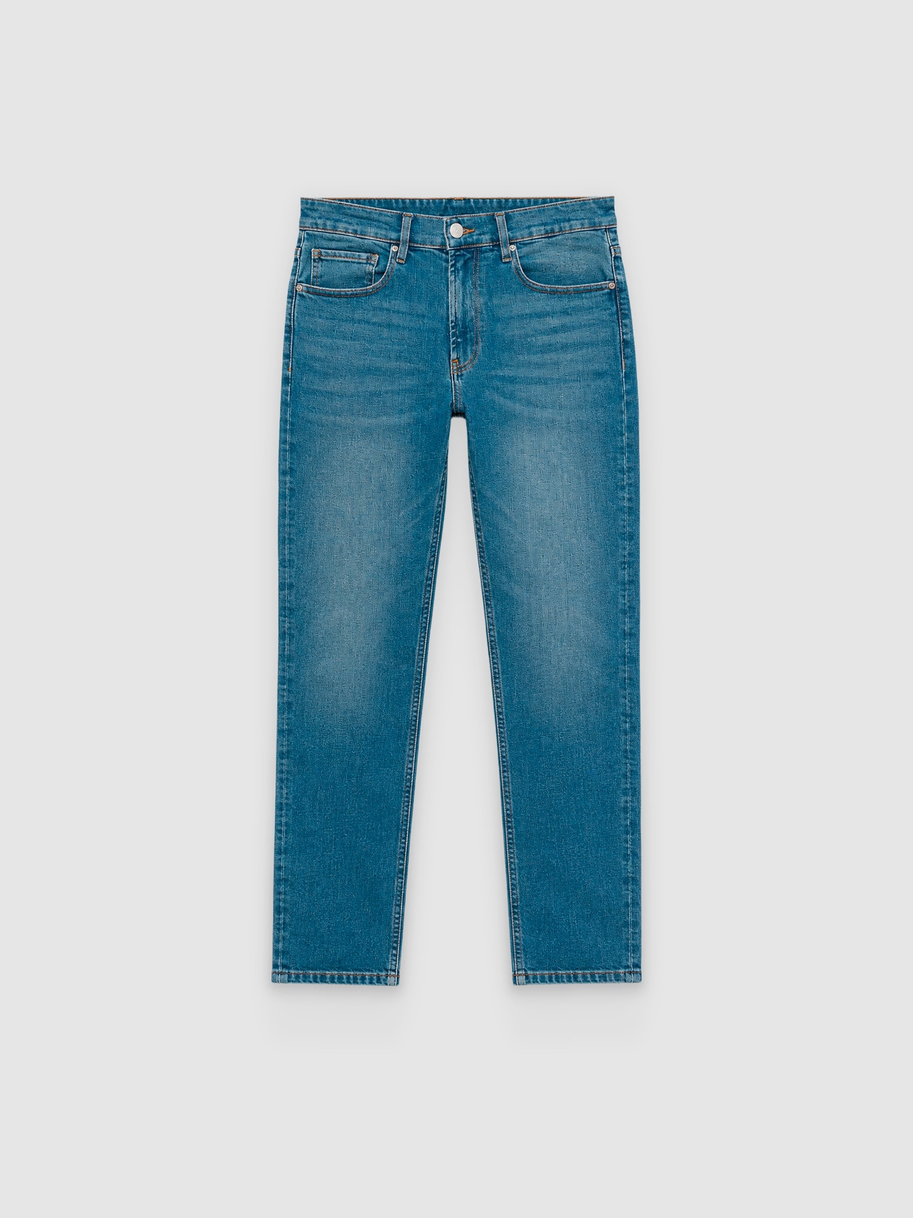 Jeans slim básicas azul vista geral frontal