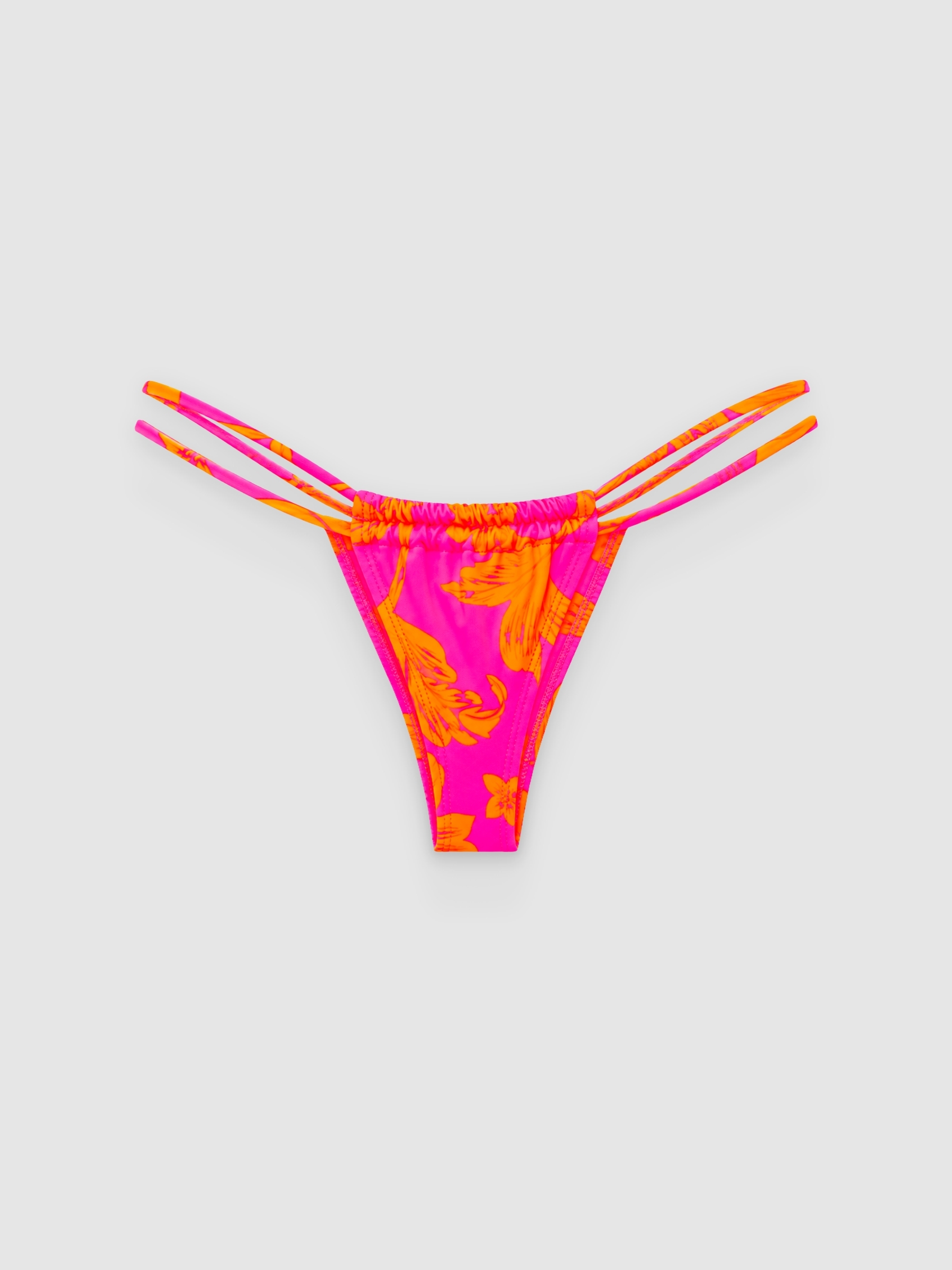 Braguita bikini tira doble multicolor vista media frontal