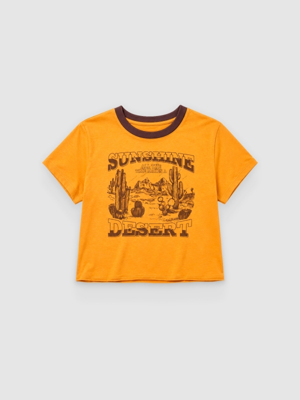 Sunshine crop top dark brown front view