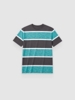 %Pto% T-shirt às riscas bicolores verde vista frontal