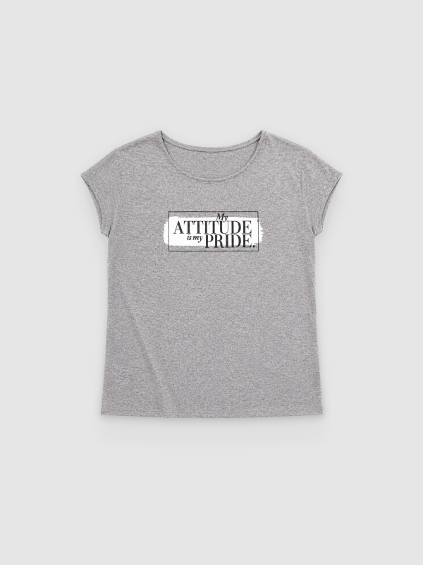  Camiseta Attitude melange claro vista frontal