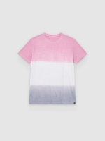 %Pto% Tie&Dye degraded T-shirt purple front view