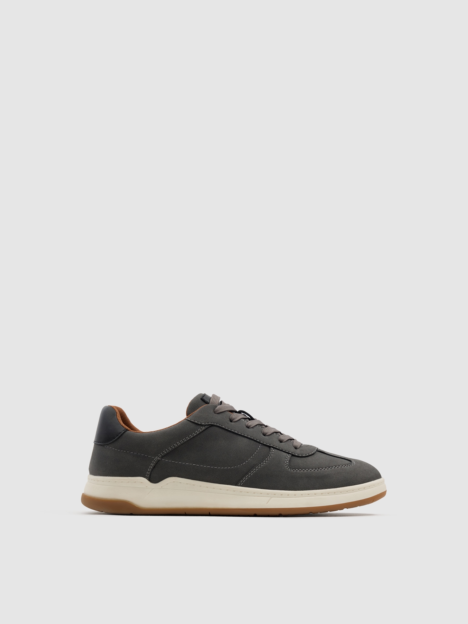 Zapato casual de polipiel gris