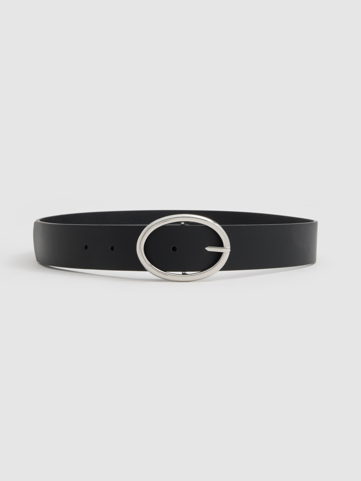 Faux leather belt black