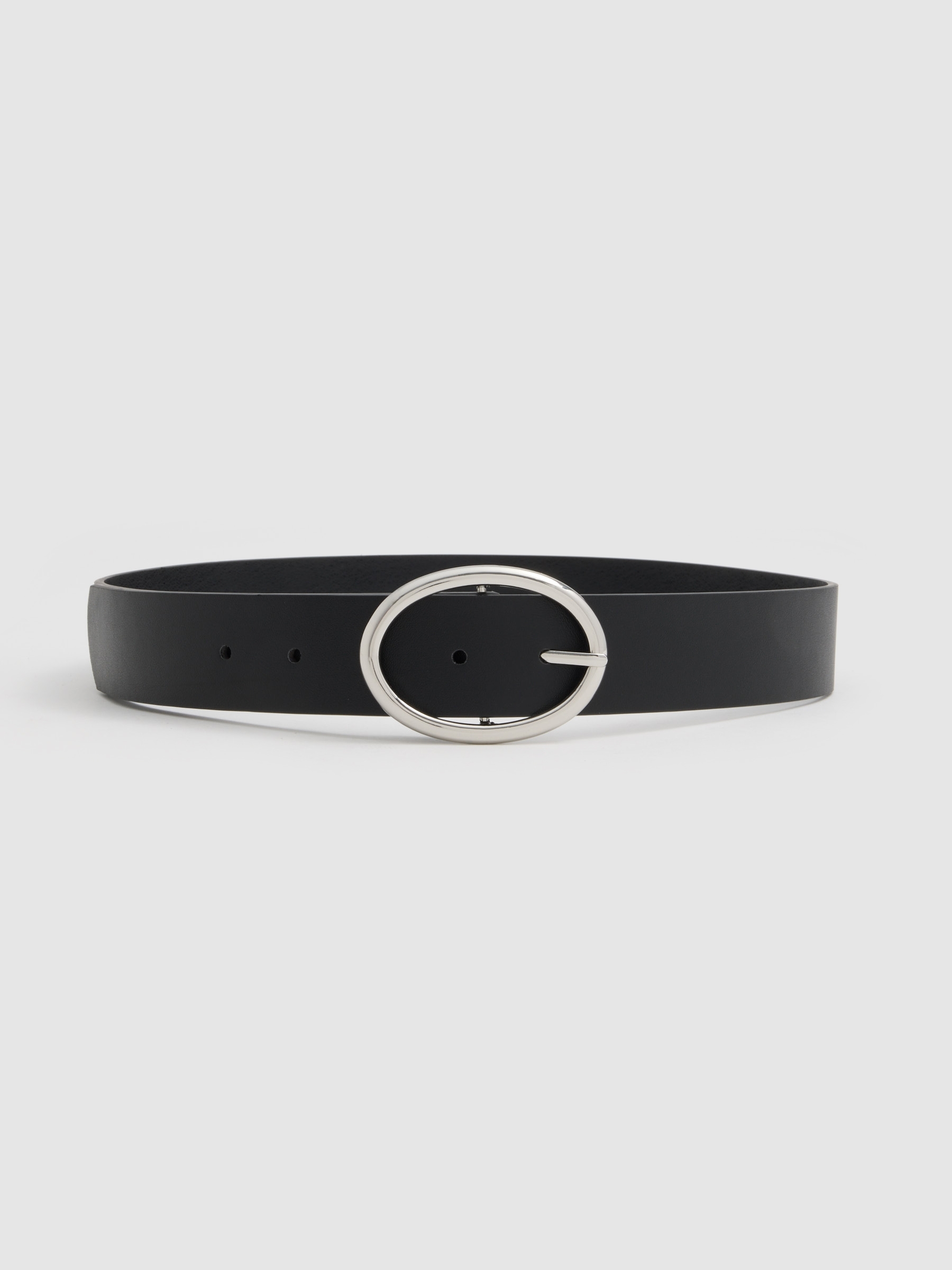 Faux leather belt black