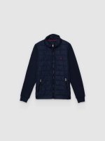%Pto% Jaqueta acolchoada de nylon regular azul marinho vista frontal