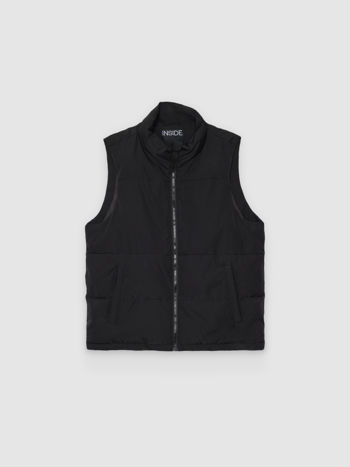 %Pto% Multi-pocket vest black front view