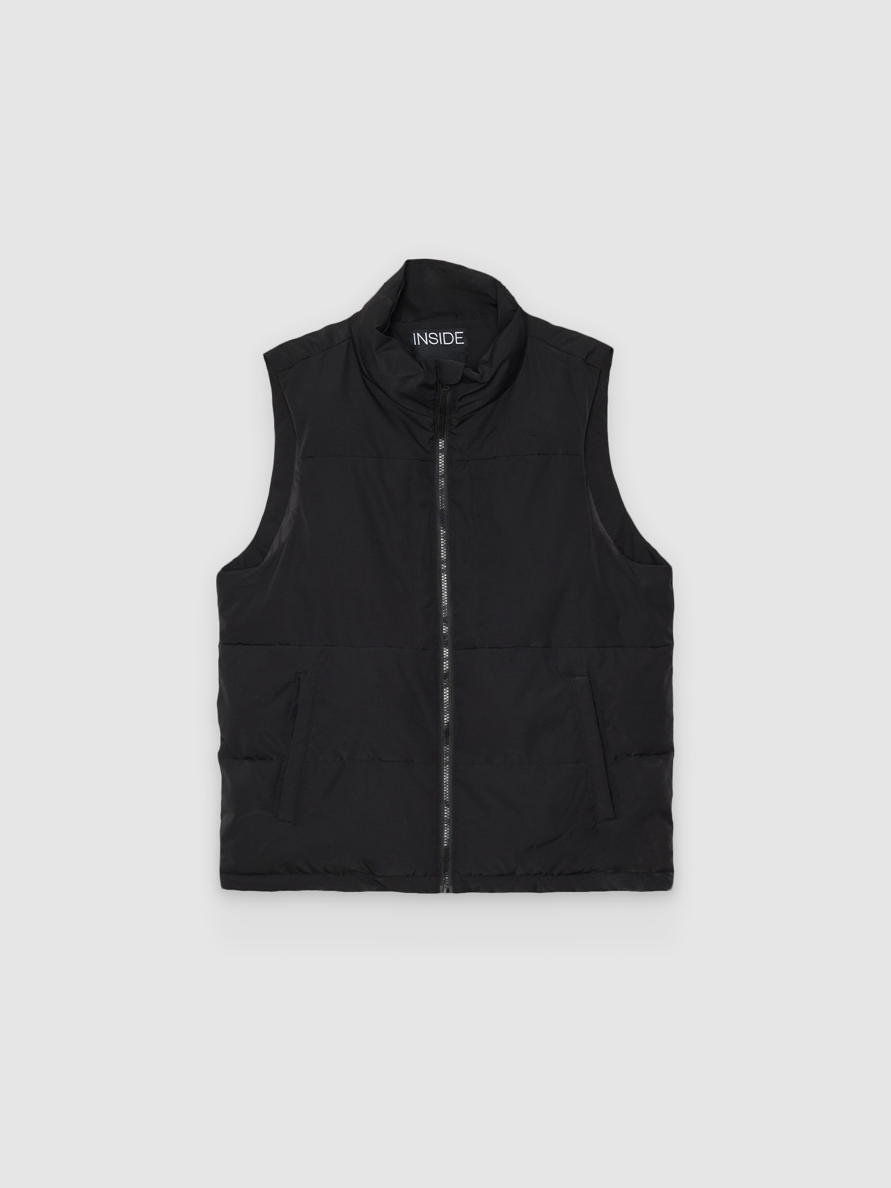  Chaleco multibolsillos nylon negro vista frontal