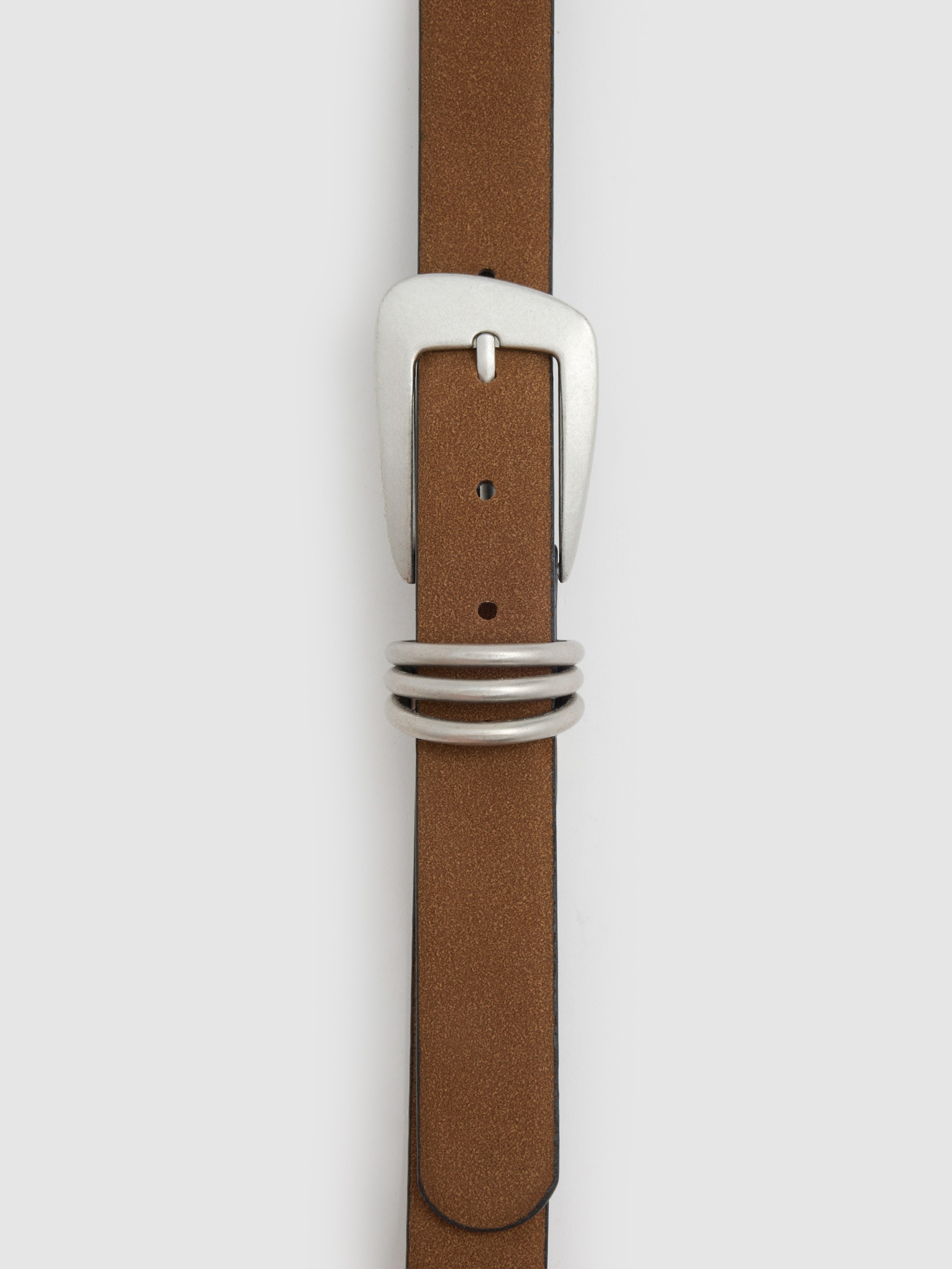 Brown faux leather belt brown
