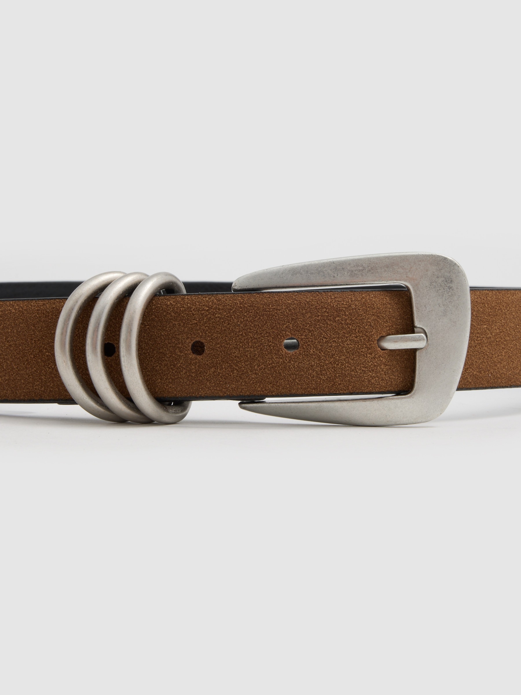 Brown faux leather belt brown