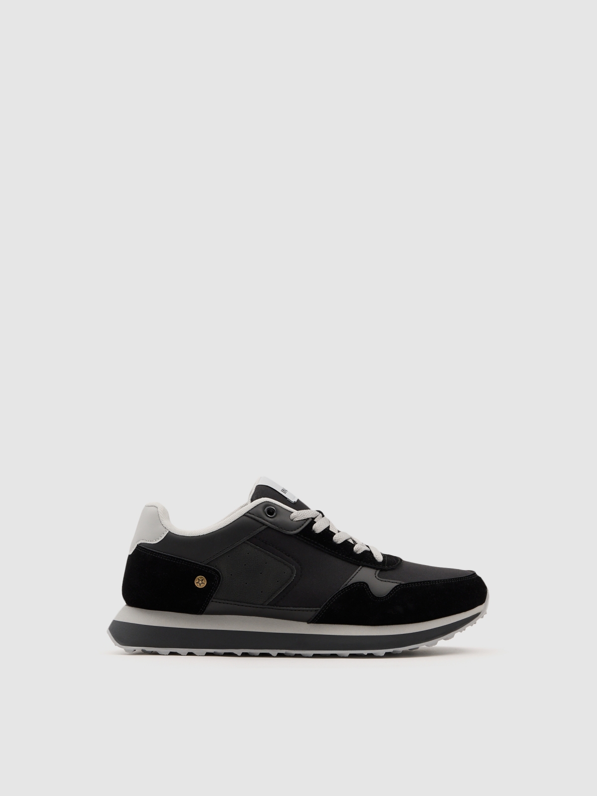Deportiva running nylon goma negro