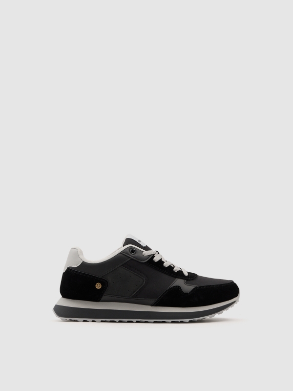 Deportiva running nylon goma negro
