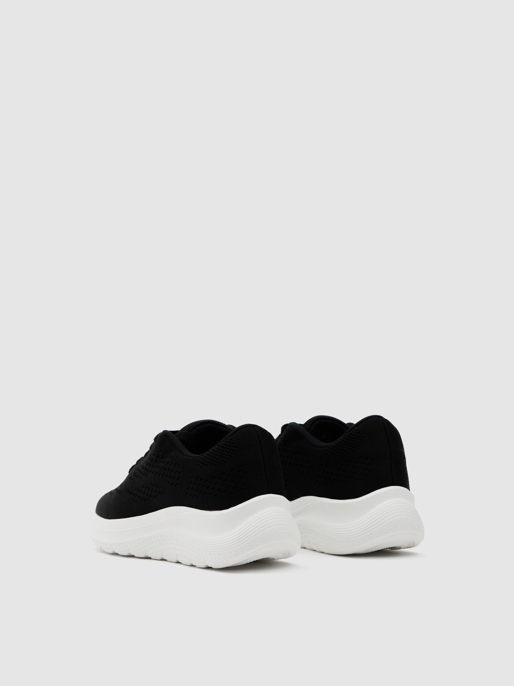 Tênis baixos plataforma pretos preto