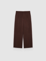%Pto% Calça fluida de viscose chocolate vista frontal