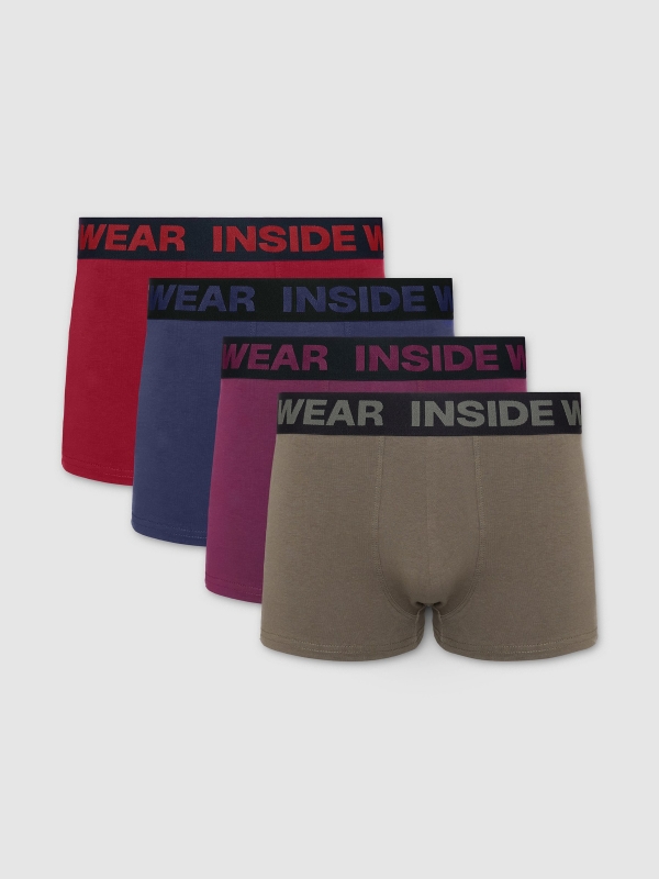 Boxer liso pack 4 unidades