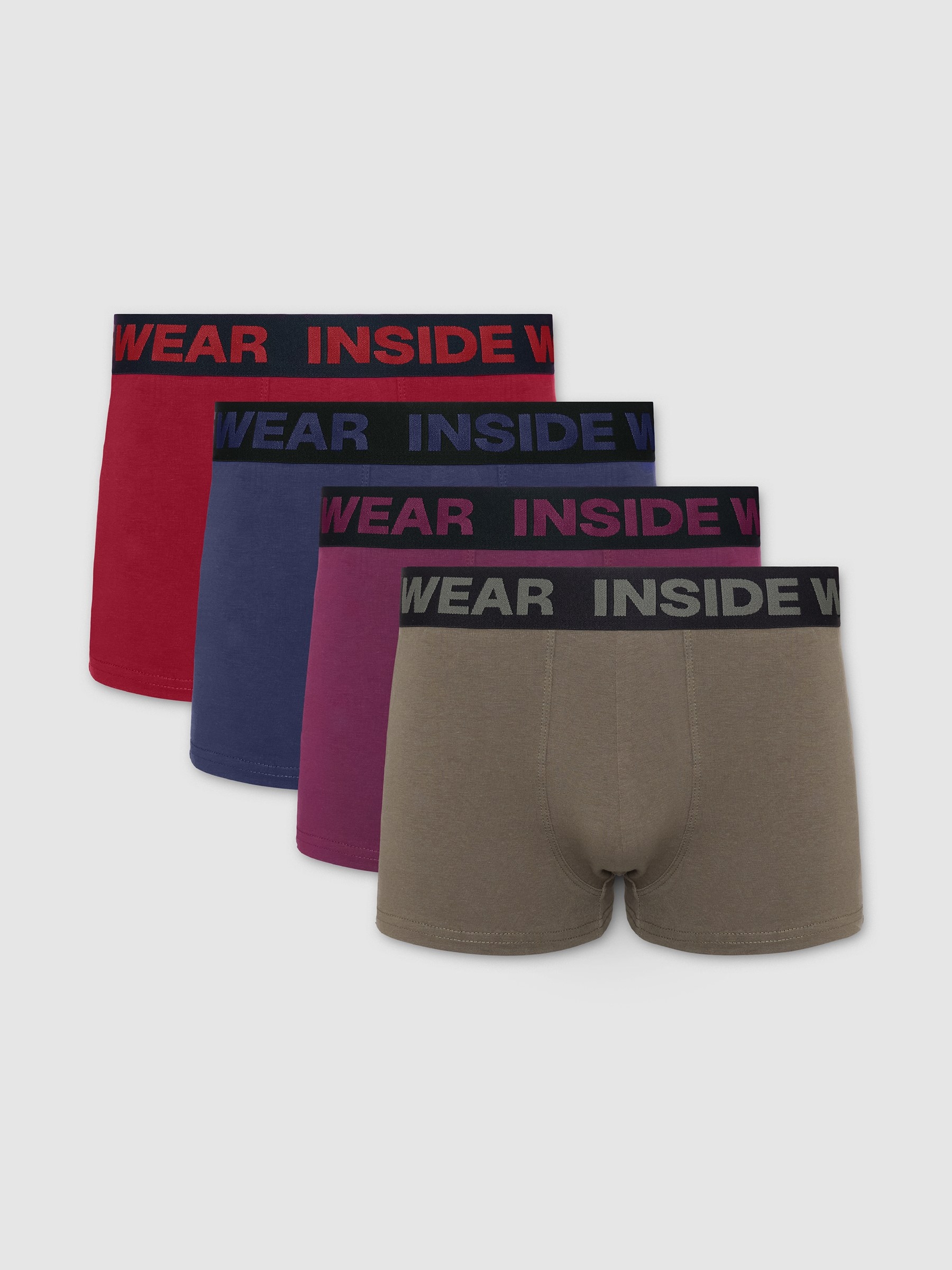 Boxer liso pack 4 unidades