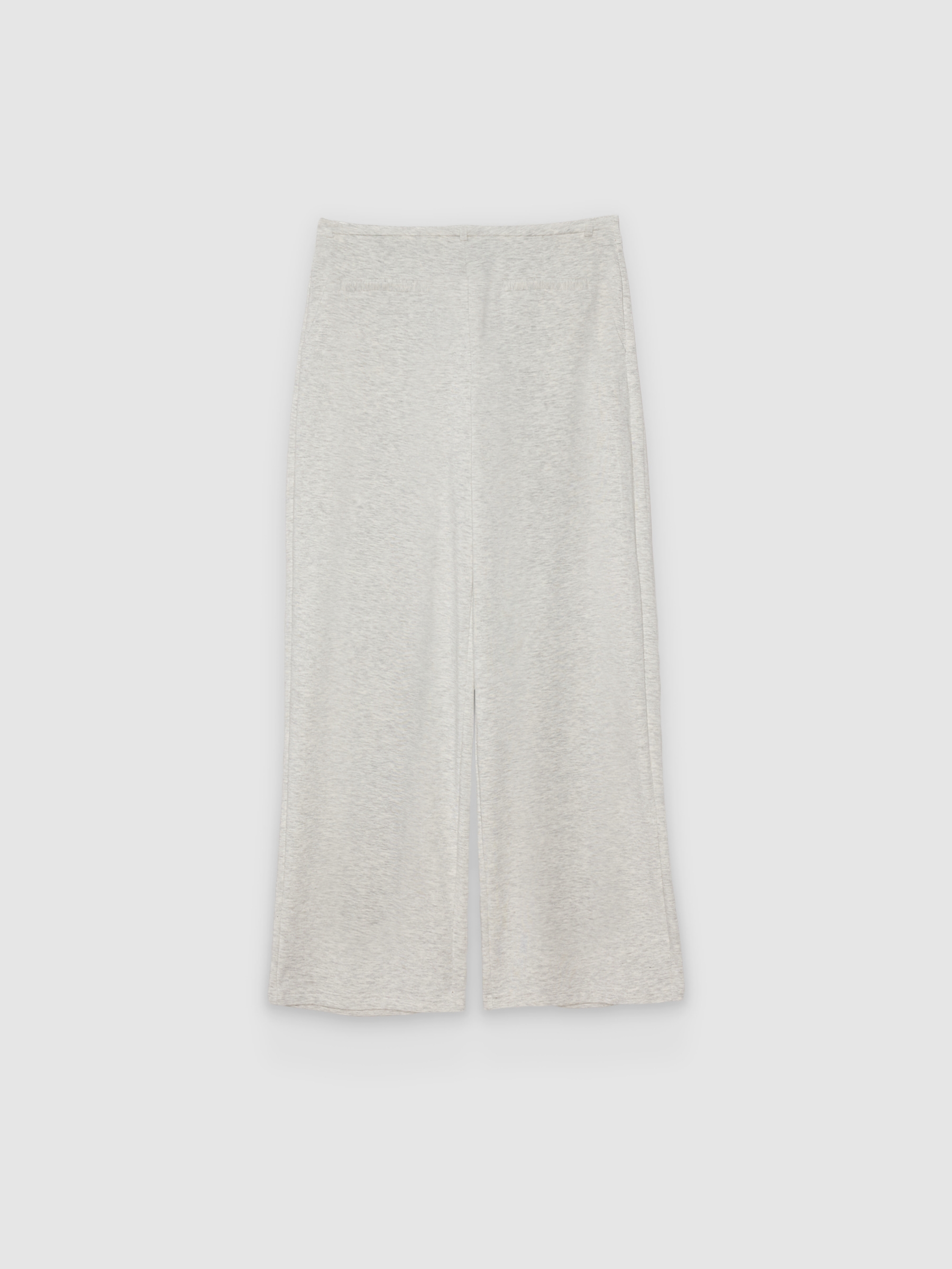 Fluid viscose trousers light melange front view