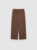 %Pto% Calça fluida de viscose taupe vista frontal