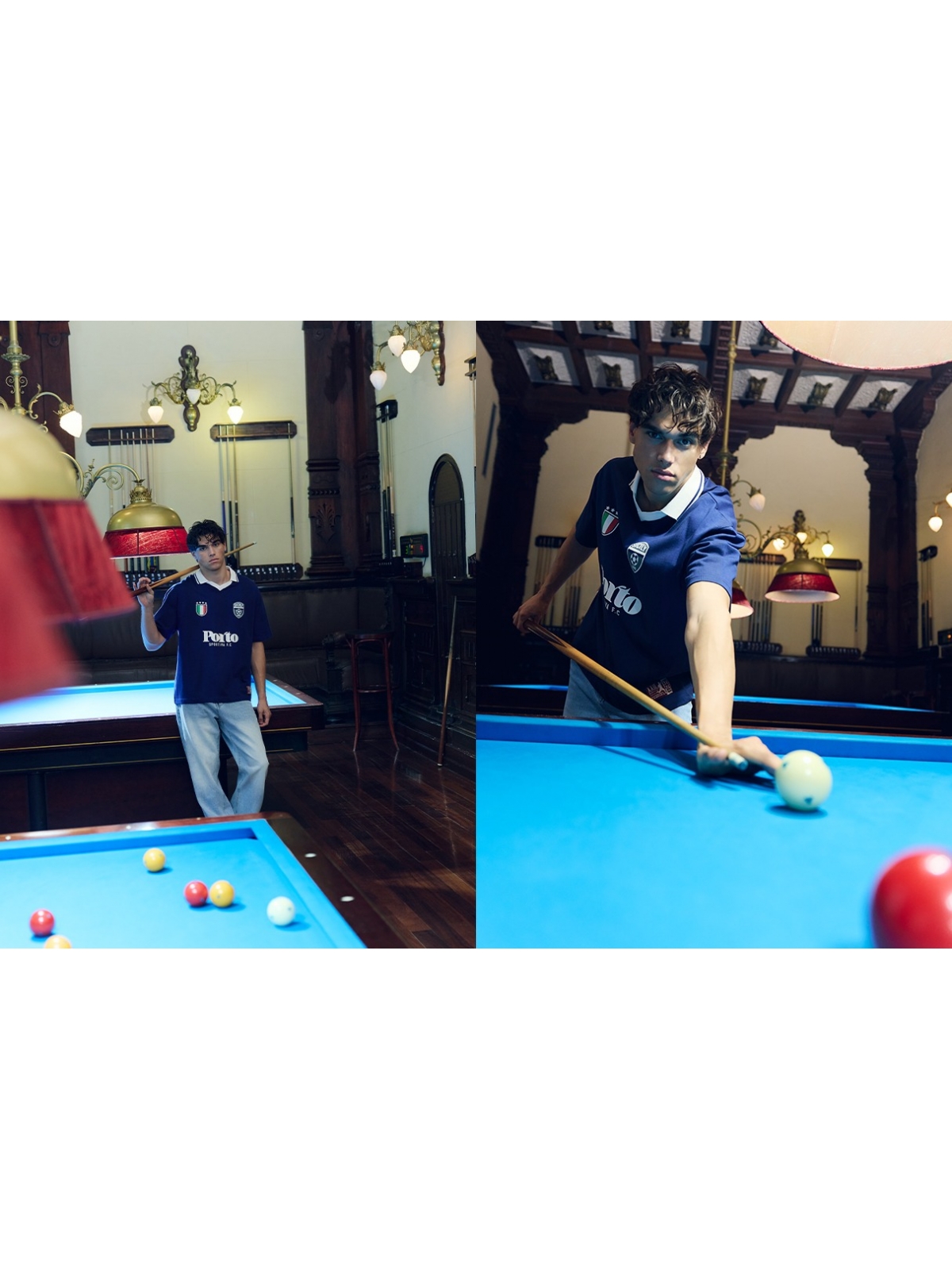 %NewExtra% Oversized soccer polo text navy