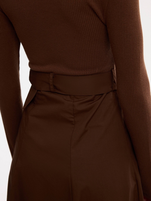 Combined midi dress taupe detail view