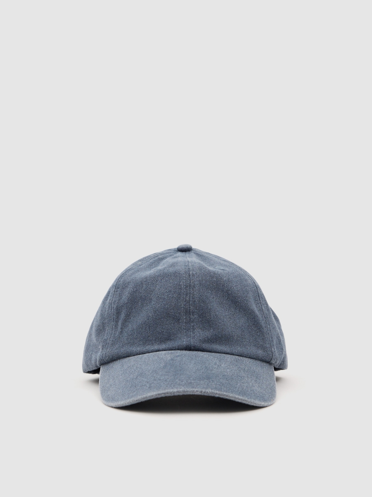 Gorra baseball lavada azul vista lateral frontal 45º