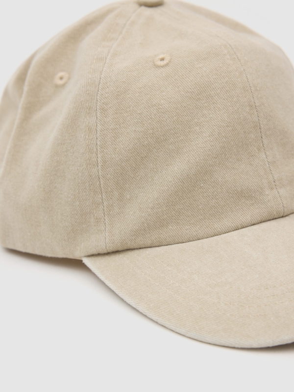 Gorra baseball lavada beige vista frontal