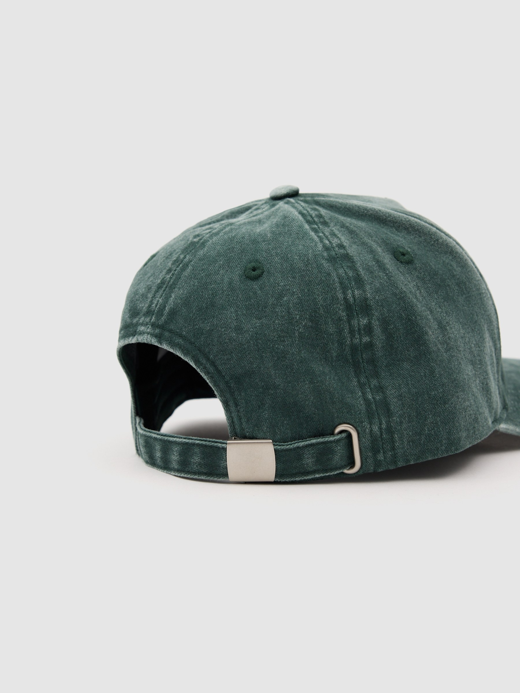 Gorra baseball Tophigh desgastada verde vista lateral frontal 45º