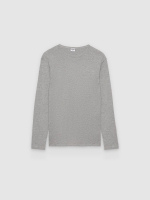 %Pto% Basic long sleeve t-shirt melange grey front view