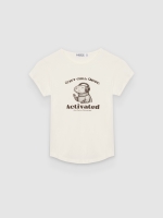 %Pto% Print capybara t-shirt off white front view