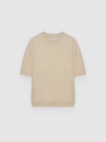 %Pto% Camiseta lisa manga corta crudo vista frontal