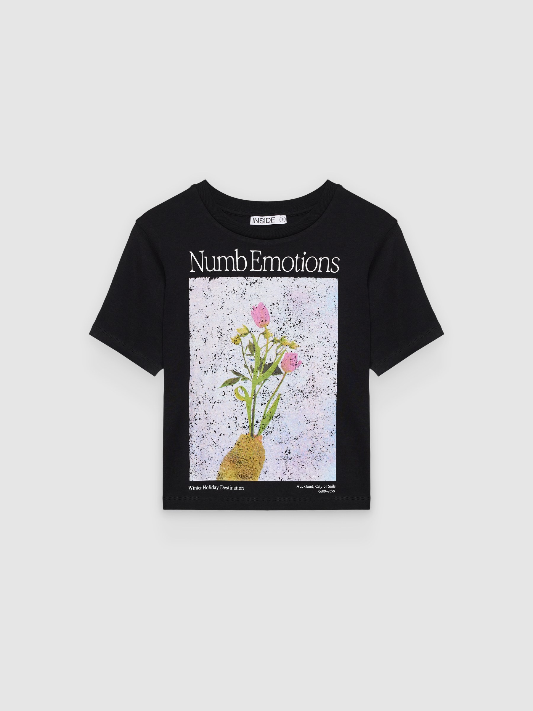  Camiseta algodón emotions negro vista frontal