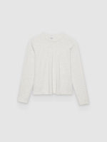 %Pto% Basic cotton long-sleeve Tshirt light melange front view