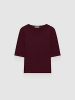 %Pto% Camiseta oversize lisa granate oscuro vista frontal