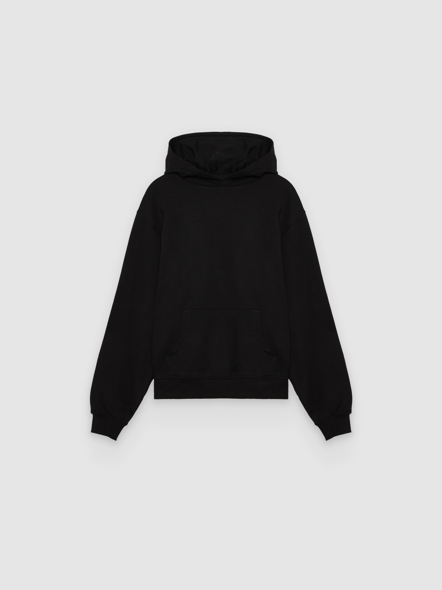  Basic regular hoodie black front view
